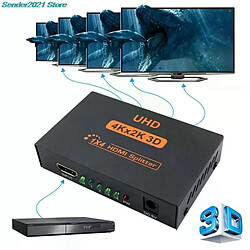 Adaptateur répartiteur HDMI 1x4 - Métal