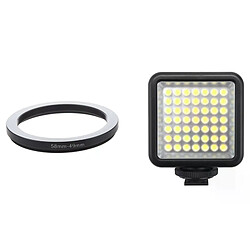 Adaptateur descente 58mm à 49mm avec LED vidéo