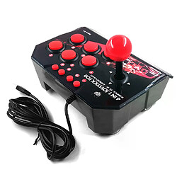 Manette USB filaire pour Nintendo N-switch/PS3/PC - Noir Manette de jeu 4-en-1 - USB filaire - Compatible PS3/Switch/PC - Design arcade