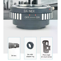 Adaptateur DA-NEX pour Pentax à Sony