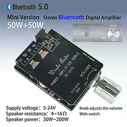 Carte ampli stéréo Bluetooth 5.0 - Noir
