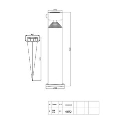 Avis Borne solaire - GALIX - G4585C - Forte clarte - Inox avec détecteur - H50 cm - 150 Lumens