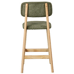 Avis Moloo CLIFF-Tabouret de bar en bois naturel et Tissu Trendy Sauge (x2)