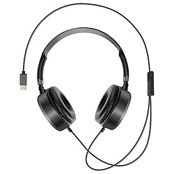 Max Excell Casque Audio Filaire USB C - Noir