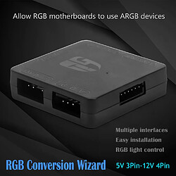 HUB convertisseur RGB 5V 3 broches à 12V 4 broches