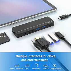Hub USB C pour Surface Pro 8, HDMI, RJ45