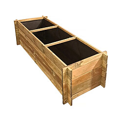 Habitat Et Jardin Carré potager en bois Dhalia - 140 x 60 x 41 cm