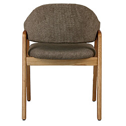 Avis Moloo WOOL-Chaise en Frêne naturel et Tissu Trendy Taupe (x2)
