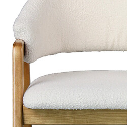 Acheter Moloo WOOL-Chaise en Frêne naturel et Tissu Curly Ecru (x2)