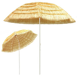 Parasol de plage vidaXL - 300 cm Naturel