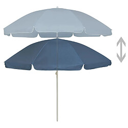 vidaXL Parasol de plage 240 cm - Bleu