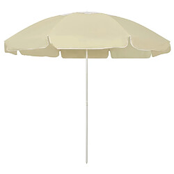 vidaXL Parasol de plage 240 cm - Jaune sable