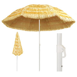 Parasol de plage vidaXL - 300 cm Naturel