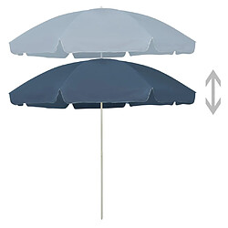 vidaXL Parasol de plage 300 cm - Bleu