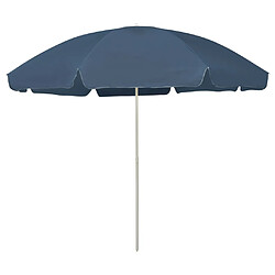 vidaXL Parasol de plage 300 cm - Bleu