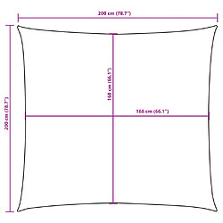 VIDAXL Voile de Parasol Carré Rouge pas cher