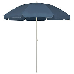 vidaXL Parasol de plage 240 cm - Bleu