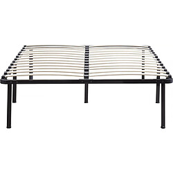 Habitat Et Jardin Sommier à lattes + pieds pour matelas - 140 x 190 cm - 26 lattes