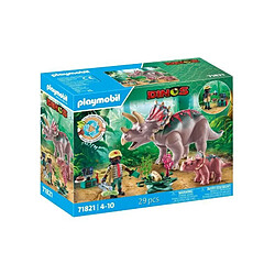 Playmobil® PLAYMOBIL 71821 Tricératops avec bébé et explorateur