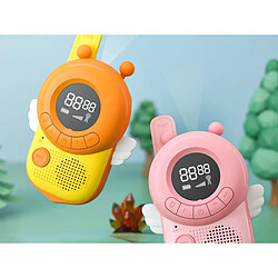 Avizar Paire de Talkie-walkie Enfant avec Écran LCD Rétroéclairé Modèle Bzz. Rose