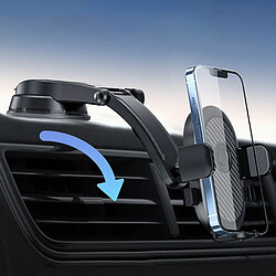 Avis Support Auto Tableau de Bords Pare brise Ventouse Double Verrouillage Wiwu Noir