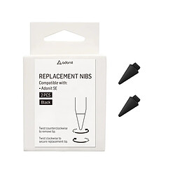 Adonit Pack de 2 Pointes de Rechange pour Stylet SE Noir