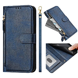 Étui Foxdock pour Honor X9A 5G - Bleu Étui portefeuille cuir - Slots cartes - Béquille intégrée