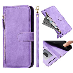 Huawei Enjoy 20s Étui FOXDOCK - Violet Étui portefeuille pour Huawei Enjoy 20s - 6 emplacements pour cartes - Béquille intégrée - Protection 360° - Fermeture magnétique