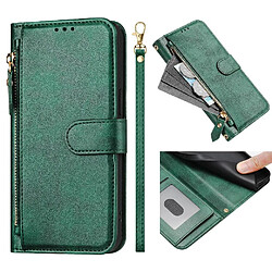 Étui OPPO A57 4G FOXDOCK - Vert Coque portefeuille - Fermeture magnétique, béquille intégrée, protection complète des caméras