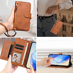 Avis Realme V20 5G Flip Étui FOXDOCK - Marron