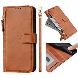 Étui SONY Xperia 5 V FOXDOCK Coque Flip antichoc - Cuir PU - Béquille intégrée - Fermeture éclair sécurisée