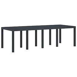 vidaXL Table de jardin pour repas Anthracite 250 x 100 x 73 cm