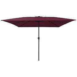 vidaXL Parasol carré 295x245 cm - Bordeaux