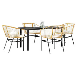vidaXL Ensemble à Manger Jardin 5 pcs