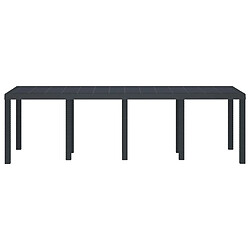 vidaXL Table de jardin pour repas Anthracite 250 x 100 x 73 cm