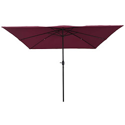 vidaXL Parasol carré 295x245 cm - Bordeaux