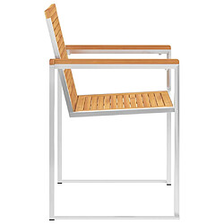 Acheter vidaXL Chaises de Jardin Teck et Acier