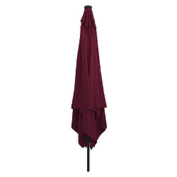 vidaXL Parasol de jardin avec LED 300 cm - Bordeaux