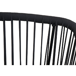 Mendler Lot de 2 tabourets de bar Rope HWC-O22, tabouret de bar, Outdoor assise rembourrée corde tressée métal ~ anthracite, coussin gris foncé