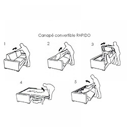 Inside 75 DELICE - Canapé lit 2 places - Taupe