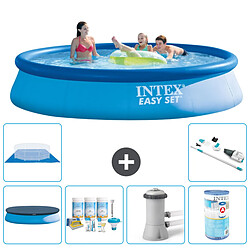 Intex Easy Set Piscine Ronde Gonflable - 396 cm - Bleu