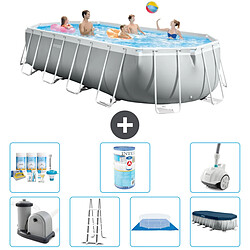 Intex Piscine ovale Prism Frame - Comprend des accessoires A2614