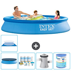 Intex Easy Set Piscine Ronde Piscine gonflable - 305 x 61 cm - Pompe, couverture, tapis de sol, inclus