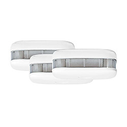 Nedis Lot de 3 Détecteur de Fumée Intelligent 85dB Sans Fil WIFIDS21WT SmartLife Blanc