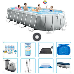 Intex Piscine ovale Prism Frame - Comprend des accessoires A2603