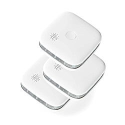 Avis Nedis Lot de 3 Détecteur de Fumée Intelligent 85dB Sans Fil WIFIDS21WT SmartLife Blanc
