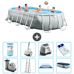 Intex Piscine ovale Prism Frame - Comprend des accessoires A2589