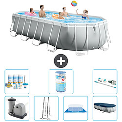 Intex Piscine ovale Prism Frame - Comprend des accessoires A2601