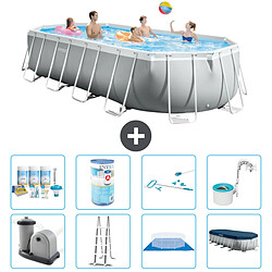 Intex Piscine ovale Prism Frame - Comprend des accessoires A2621