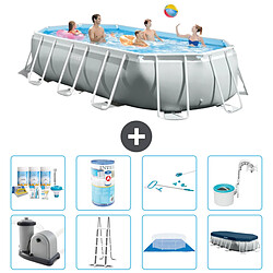Intex Piscine ovale Prism Frame - Comprend des accessoires A2587